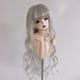 thumbnail image 4 of Peluca de muñeca articulada con bola, rizado, suave, resistente al calor, recortable, tacto suave, peluca de muñeca 1/6 con flequillo para vestir muñecas, 4 of 8