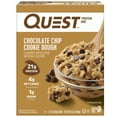 thumbnail image 3 of (5 pack) Quest Protein Bar, Chocolate Chip Cookie Dough Flavored, 21g Protein, Gluten Free, 4 Count, 3 of 8