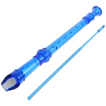 Toyvian Soprano Recorder Music Instrument Blue ABS for Beginners 1Pack