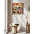 thumbnail image 5 of Wall Art Prints, Elephants Framed Canvas Prints for Bedroom Living Room Bathroom Office, Vintage Oil Painting Flowers Artwork Gallery Wrap Wall Art Poster for Gifts Home Decor 8"x8", 5 of 9