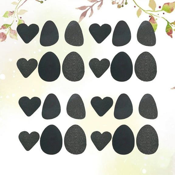 COSMOBETTY Anti Slip Shoe Pads 12 Pairs High Heel Shoes Rubber Noise Reduction Black