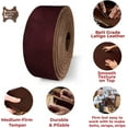 thumbnail image 3 of ELW 9-10 oz. 3.6-4mm Chestnut Straps, Belts, Strips 5"X72" 12.7x183cm - Belt Grade Latigo Leather for Cowhide Heavy DIY Craft - Pet Collars, Blanks, Accessory, Jewelry, Key Chains, 3 of 9