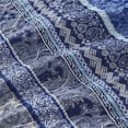 thumbnail image 3 of Dintszyayue Bohemian Quilt Set Queen Size,Blue Stripe 1Bedspread and 2Pillowcase Lightweight Adult(90"x96"), 3 of 8