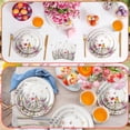 thumbnail image 4 of Set de Vajilla de Fiesta Floral de Flores Silvestres de Primavera Decoraciones de Fiesta Platos y Servilletas Desechables para Boda Cumpleaños, 4 of 4
