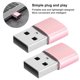 thumbnail image 3 of Adaptador tipo C a USB de aleación de aluminio de 2 piezas para transmisión de datos de sincronización de carga (rosa), 3 of 8