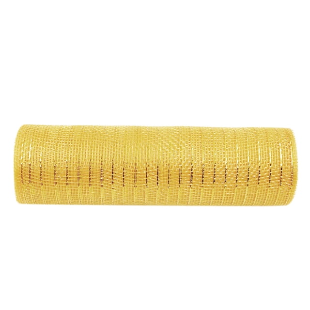 Poly Mesh Ribbon With Metallic Foil Each Roll For Wreaths Swags Bows Wrapping And Decorating