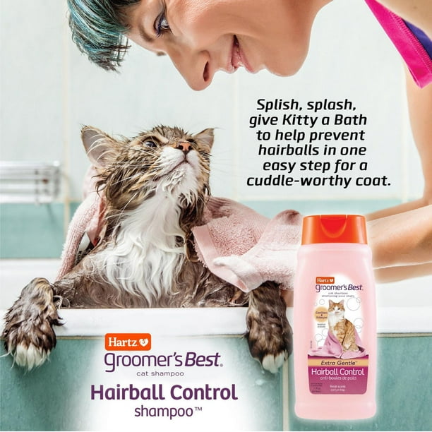 Hartz Groomer's Best Hairball Control Shampoo for Cats, Cat