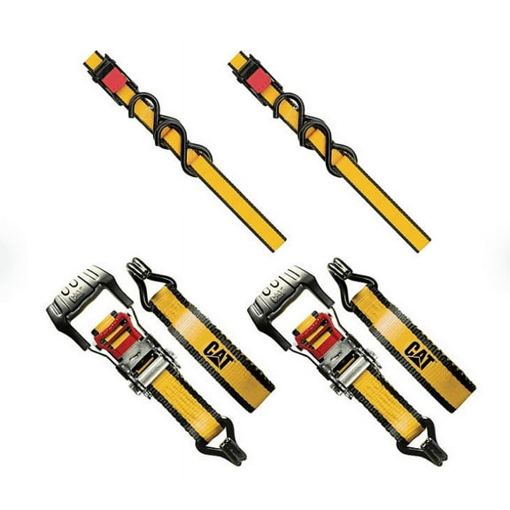 Cat 4 Piece Ratchet Tie Down and Cam Buckle Set
