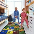 thumbnail image 3 of Ottomanson Educational ABC Alphabet 3x5 Non-Slip Area Rug for Kids Playroom, 3'3" x 5', Multicolor, 3 of 9