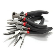 EQCOTWEA 5pcs Jewelers Pliers Set Jewelry Making Beaded Wire Wrapping Tools