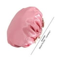 thumbnail image 2 of Shower Caps for Women,Elastic and Reusable Bath Caps, Double Waterproof Layers Shower Cap, Bathing Shower Caps, Environmental Protection Hair Bath Hat, 2 of 12