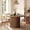 Dark Brown, variant on Finmind Solid Wood Round Dining Table for 4-6, 47" Round Kitchen Table, Living Room, Natural