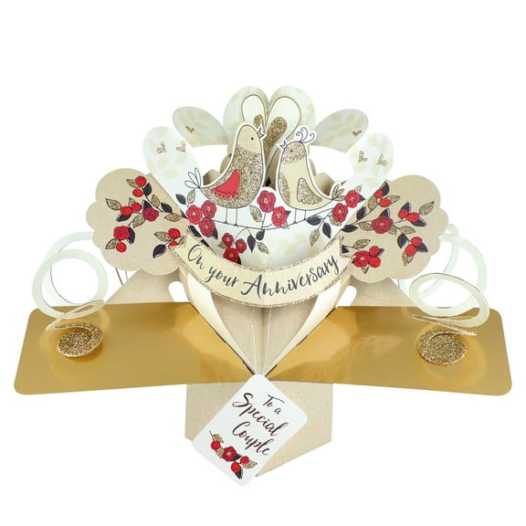 Pop-Up Greeting Card – Anniversary birds