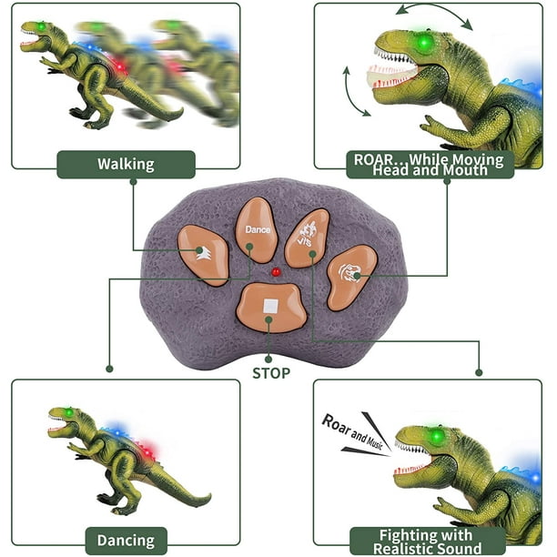 HHHC Jouets de dinosaure télécommandés pour enfants, dinosaure