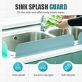 thumbnail image 2 of Silicone Sink Splash Guard, 2025 New Silicone Sink Water Retaining Board for Kitchen, Portable Water Retaining Strip Reusable Water Splash Guard for Bathroom Countertop (Beige19.3*3.35*1.97), 2 of 10