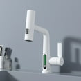 thumbnail image 4 of kurtrusly Liftable Bathroom Faucet With LED Temperature Display 3 Water Flow Modes Faucets Black, 4 of 6