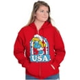 thumbnail image 4 of Smurfette Cartoon American Cutie USA Zip Hoodie Sweatshirt Women Brisco Brands S, 4 of 5