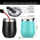 thumbnail image 4 of Pack de 2 copas de vino de acero inoxidable aisladas con tapa, regalo de camping para mujer, 4 of 8