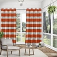thumbnail image 3 of Exclusive Home Cabana Stripe Indoor/Outdoor Light Filtering Grommet Top Curtain Panel Pair, 54"x120", Mecca Orange, 3 of 7
