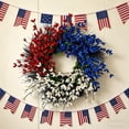 thumbnail image 6 of Memorial Day Saving!4th of July Decorations, 17.7In Garland Patriotic Red White And Blue Decor For Independence Day Home Front Door Wall Party Ornaments, 6 of 6