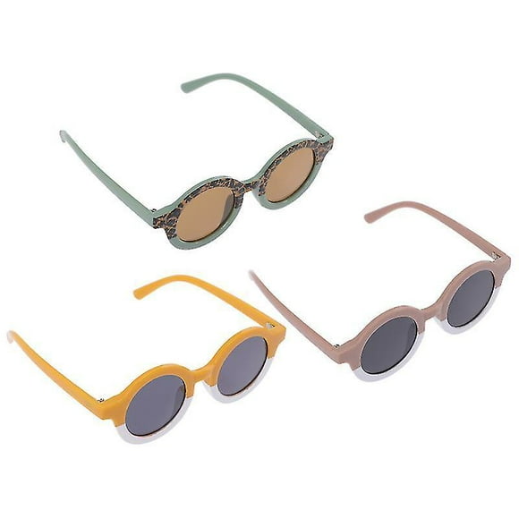 13.X12.5cm Male Racquetball & Squash Eyewear 3pcs Kids Sunglasses Party Sunglasses Round Baby Sungla