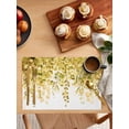 thumbnail image 5 of Yellow Eucalyptus Leaves Placemats Set of 4, Spring Floral Summer Botanical Placemats for Dining Table, Place Mats for Kitchen Tabletop, Waterproof Wipeable Dining Table Mats Set, 5 of 9