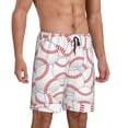thumbnail image 2 of Wukai Baseballs Men’s Short Pajama Pants With Pockets Soft Sleep Pj Shorts for Men-, 2 of 6