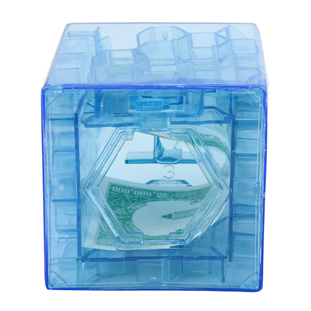 3D Cube puzzle money maze bank saving coin collection case box fun brain game—HQ 