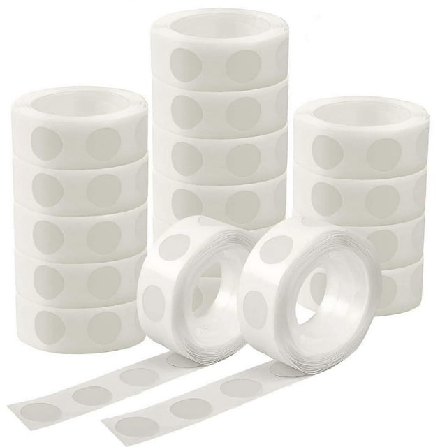 UBIUO 1500 Pcs Point Dots Balloon Glue Removable Adhesive Point Tape, 15 Rolls Double Sided Dots Stickers for Craft Wedding Decoration