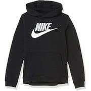 Nike Boy's Sportswear Club+ Hbr Pullover Hoodie, Black/(Light Smoke Grey), Small