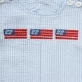 thumbnail image 4 of ZEHJUHAN Baby Boy USA Flag Embroidery Short Sleeve Romper Button Closure For Patriotic Overalls Blue，0-3M, 4 of 6