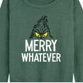thumbnail image 3 of Dr. Seuss - The Grinch Merry Whatever - Women's Lightweight French Terry Long Sleeve Shirt, 3 of 5