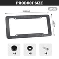 thumbnail image 2 of 2pcs Universal Carbon Fiber Car Front & Rear License Plate Frame Cover USA Black, 2 of 7