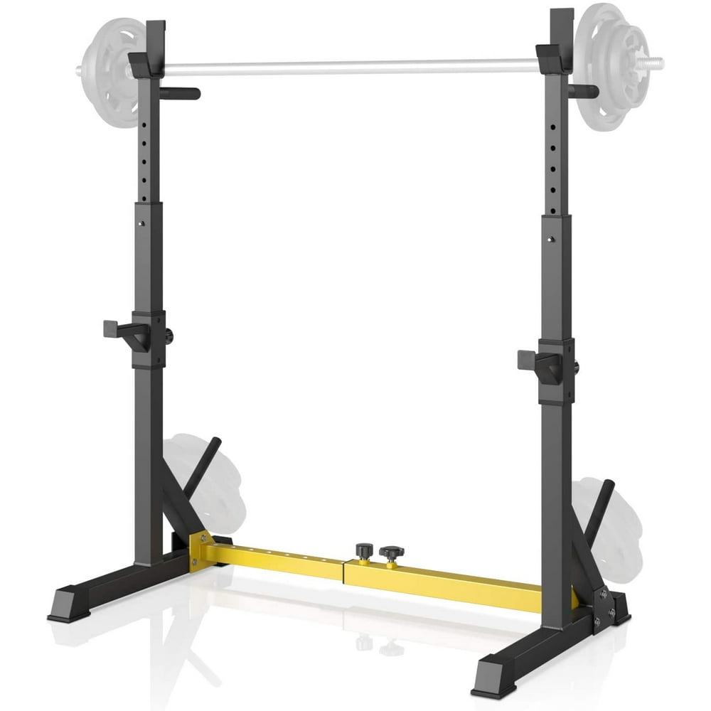 GARTIO Adjustable Squat Rack Stand Bench Press Weight Lifting Barbell