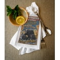 thumbnail image 3 of Wintergreen, Virginia, Black Bear Vintage Sign (100% Cotton Tea Towel, Decorative Hand Towel, Kitchen and Home), 3 of 3