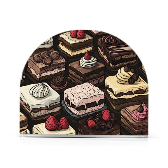 Yayeee Napkin Holder for Table Kitchen Paper Tissue Organization, Black Chocolate Cakes