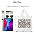 thumbnail image 3 of Yiaed Llamas Print Fluffy Shoulder Bag Plush Bags Women Ladies Tote Bag Fluffy White Furry Purse Handbag for Autumn and Winter, 3 of 7