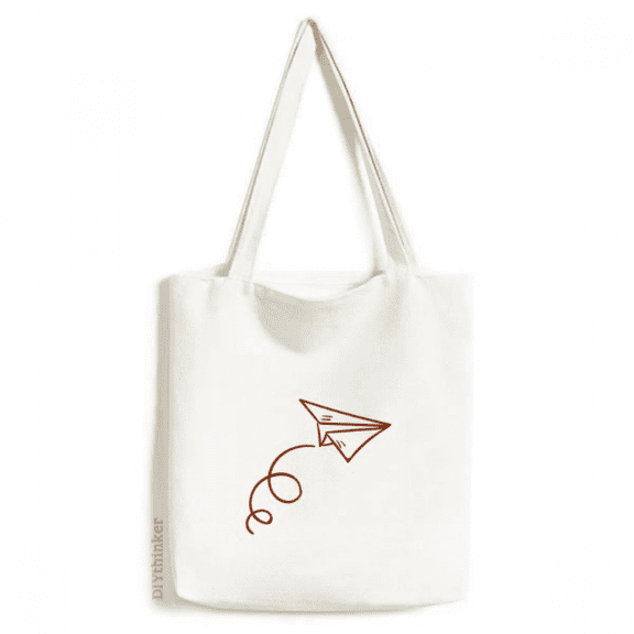 Aircraft Paper Abandonment Trajectory Tote Canvas Bag Shopping Satchel Casual Handbag