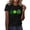 Black, variant on Short Sleeve Blouses for Women Dressy,Saint Patrick's Day Shirts Women Funny Shamrock Graphic Print Irish T Shirt Spring Casual Short Sleeve Crew Neck Tee Tops