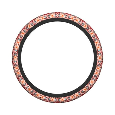 XMXY Car Steering Wheel Cover, Abstract Colorful Geometric Non-Slip Jeep Truck Universal Elastic Steering Wheel Protector 15 inch