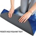 thumbnail image 3 of Blue White Tie Dye Spiral Pattern Hot Yoga Mat Towel Non Slip for Hot Yoga - Quick-Drying Yoga Mat Cover with 4 Corner Pockets with Travel Bag - Hot Yoga Towel Non Slip 70"x26", 3 of 6