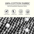 thumbnail image 6 of UVN Fall Cotton Two Piece Pajamas for Women Plaid Henley Collar Long Sleeve Top and Wide Leg Pant Ladies Sleepwear Casual Lounge Sets, 6 of 10