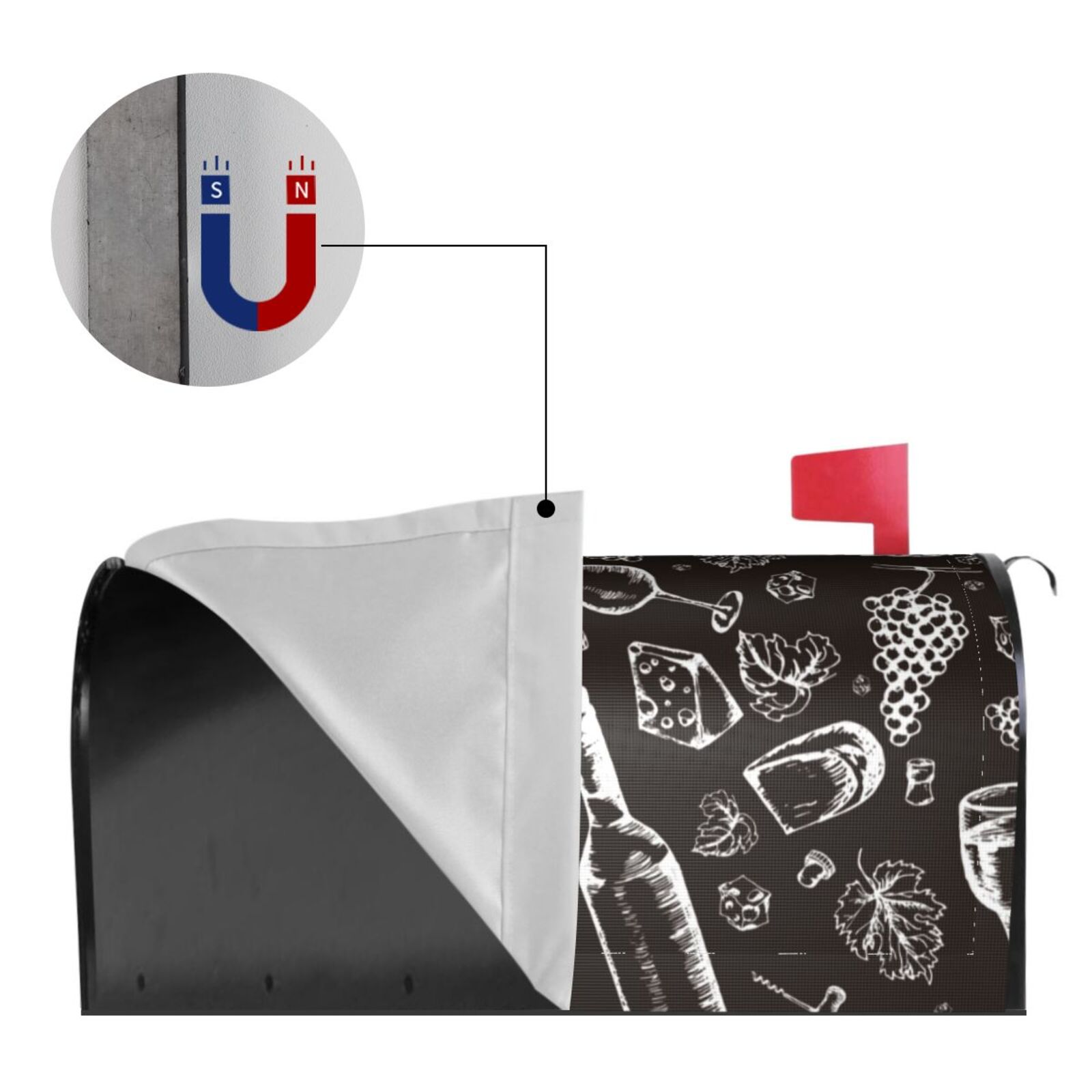 Kdxio Magnetic Mailbox Cover 21x18 in Mailbox Cover Outdoor Decoration Holiday Mailbox Covers for Home Garden Yard-21x18 in