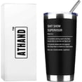 thumbnail image 6 of Funny Gift for Bosses, Managers, and Directors Funny Gift 20 OZ Insulated Tumbler Stainless Steel Vacuum Tumbler Travel Coffee Mugs Christmas Gifts for coworkers men (Black), 6 of 6