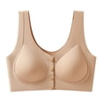 thumbnail image 2 of HBGVBA Womens Plus Size Wireless Bras Front Closure Wide Strap Fixed Cup Seamless Comfortable Bralette, 2 of 5
