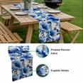 thumbnail image 5 of Blue Flowers Table Runner - 120 Inch Long, Kitchen Dining Table Runner Dresser Scarves, Spring Watercolor Leaves Floral Plants Farmhouse Decor for Coffee Tables Wedding Party Banquet, 5 of 8