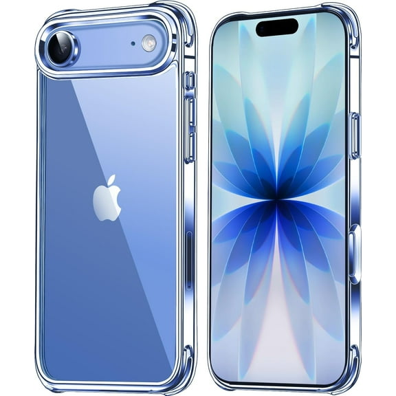 Clear Case for iPhone 17 Air (6.5"), Slim Anti-Yellowing Protective Cover with Military-Grade Drop Protection, Shock-Absorbing Airbags, Scratch-Resistant Bezel for Daily, Work, and Travel Use