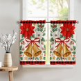 thumbnail image 5 of Christmas Kitchen Curtains 36 Inch Length, Christmas Curtain for Kitchen 3 Piece Set, Kitchens Window Curtains and Valances Over Sink for Kitchens Decoration Cortina de Navidad para cocina, 5 of 7