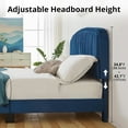 thumbnail image 3 of TOYTEXX Full Size Upholstered Velvet Platform Bed Frame, Adjustable Headboard –All age, Blue, 3 of 6