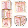 thumbnail image 3 of Set de decoración para fiestas Sweet 16 Birthday Girls en oro rosa, 3 of 8